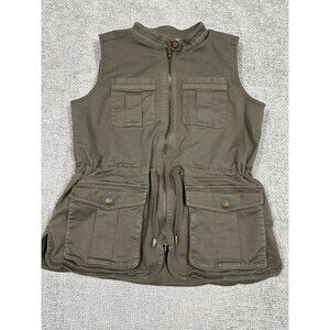 Gander Mountain Guide Series Vest Womens Small Green Outdoors‎ Flannel Lined